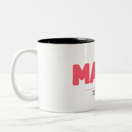 MAMA EST. 2025 - Kundenspezifische Geschenke für M Zweifarbige Tasse