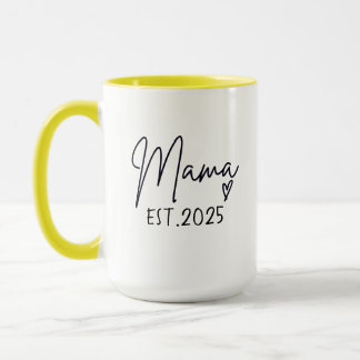 Mama Est 2025 , Personalisiert,Mama Tasse, kundens Tasse