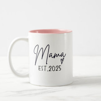 Mama Est 2025 , Personalisiert,Mama Tasse, kundens Zweifarbige Tasse