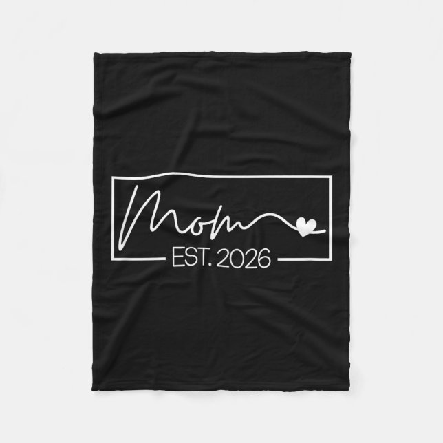 Mama Est. 2026 erwarten Baby 2026 Mutter 2026 Jung Fleecedecke (Vorderseite)