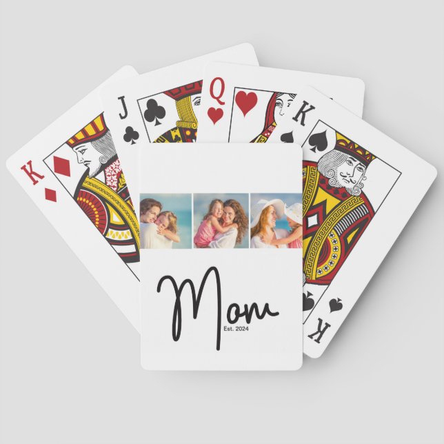 Mama Est. 3 Foto  Spielkarten (Rückseite)