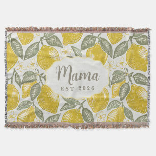 Mama Est Amalfi-Küste Zitronen Gewebt Decke