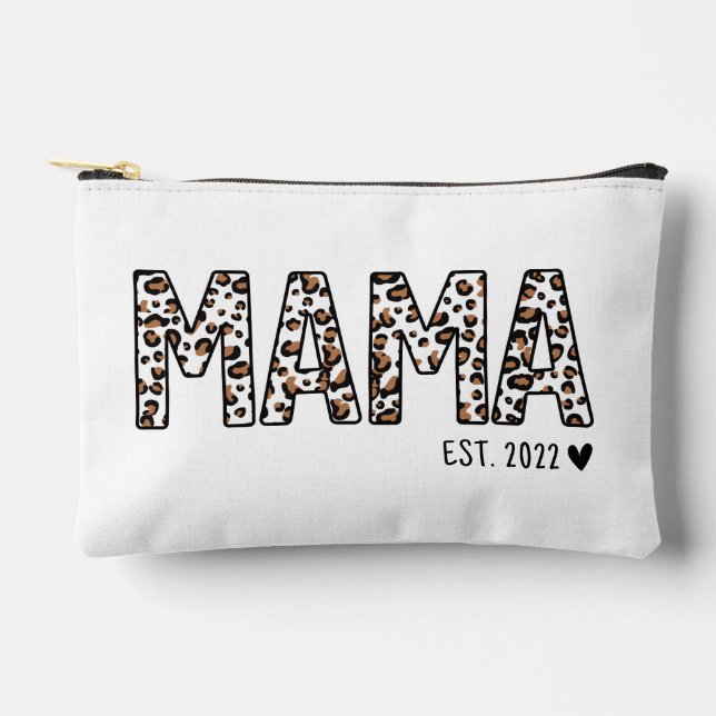 Mama Est Bag Leopard Print, Custom Mama Est Zubehörtasche (Vorderseite)