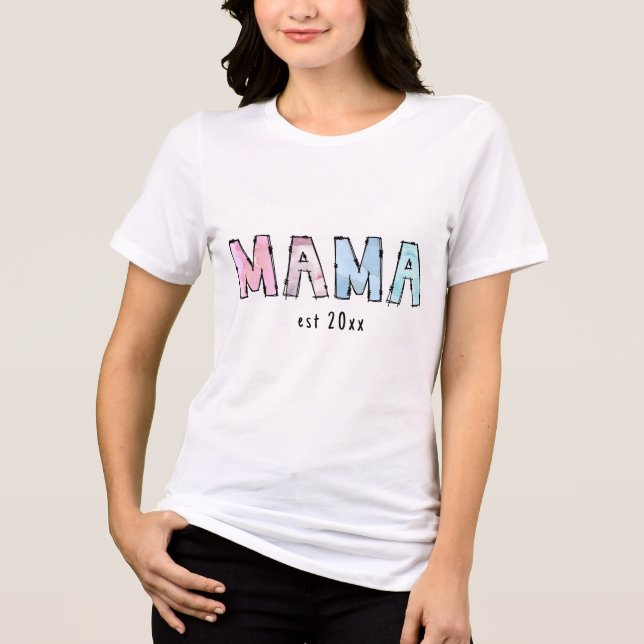 Mama est Bella Leinwand Damenblume T - Shirt (Vorderseite)