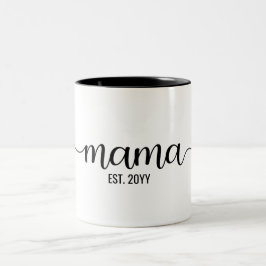 Mama Est, Mama zu sein, Elegante Geschenke für die Zweifarbige Tasse