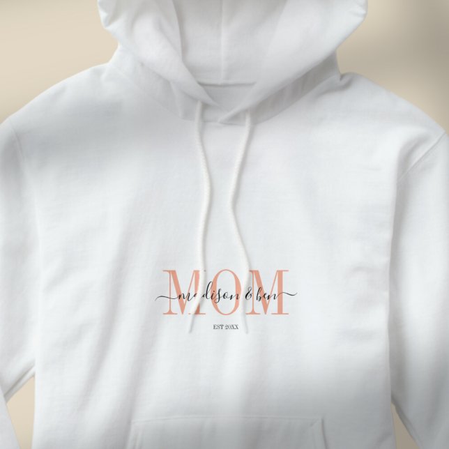 "MAMA, EST." Personalisiert, stolz MAMA Hoodie (‘MOM, EST.’ Personalized, Proud MOM´S Hoodie)