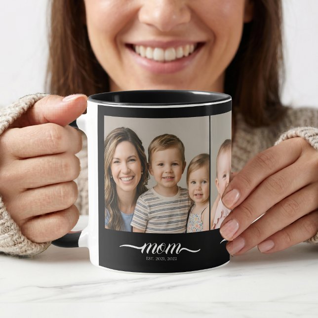 Mama Established Elegan Script Schriftart Schwarz  Tasse (Von Creator hochgeladen)