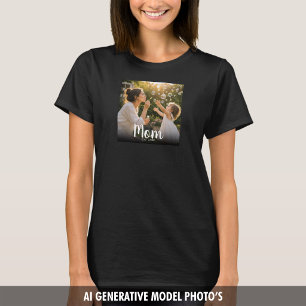 Mama Established Foto-Andenken Moderne Typografie T-Shirt