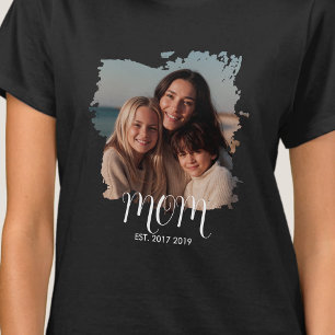 Mama Established Schrift Foto  T-Shirt