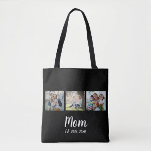 Mama Established Schrift Schwarz 3 Foto Tasche