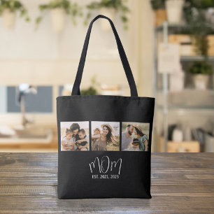 Mama Established Schrift Schwarz 3 Foto Tasche