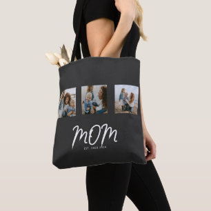 Mama Established Schrift Schwarz 3 Foto Tasche
