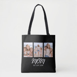 Mama Established Schrift Schwarz 3 Foto Tasche