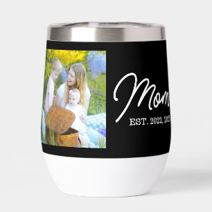 Mama Established Schrift Schwarz Foto