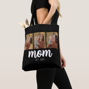 Mama Established Script Schwarz 3 Fotos Tasche