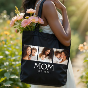 Mama Established Typography Black 3 Foto Tasche