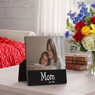 Mama Estd Whimsical-Schriftart Foto Fotoplatte