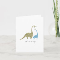 Mama et bébé Dinosaur Boy Baby shower Invitation