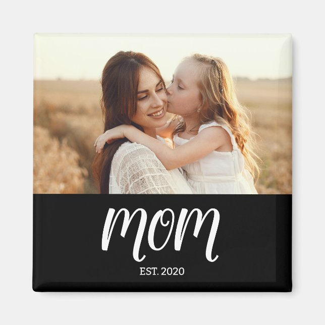 Mama Etabliert Foto Muttertagsmagnet Magnet (Vorne)