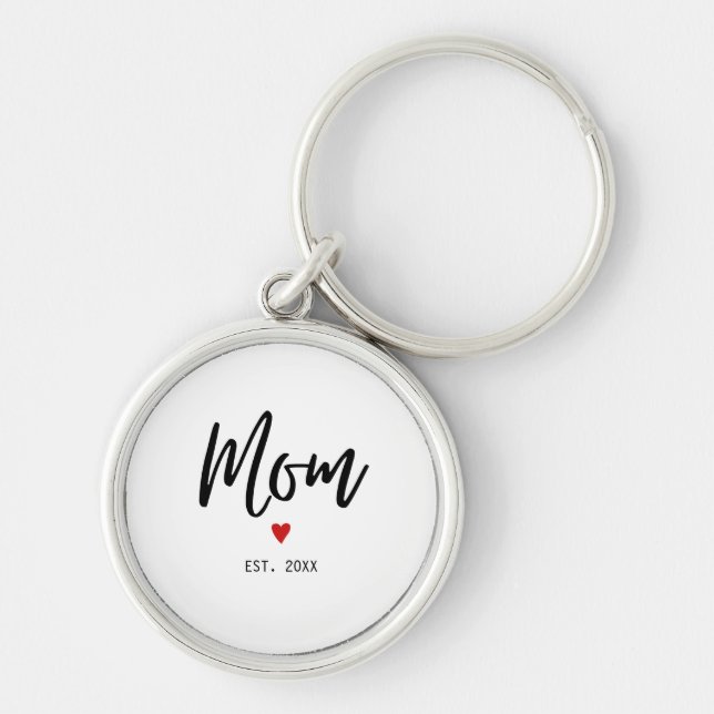 Mama etabliert Modernes Minimalistisch Schlüsselanhänger (Vorne)