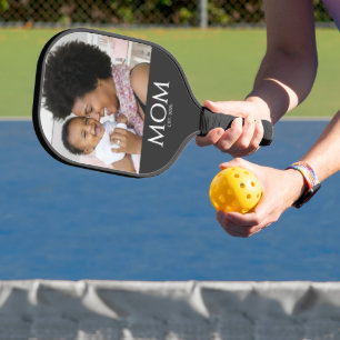 Mama etablierte Classic Caps Schwarz Foto Pickleball Schläger