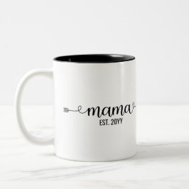 Mama etablierte, Mama zu personalisierten Geschenk Zweifarbige Tasse
