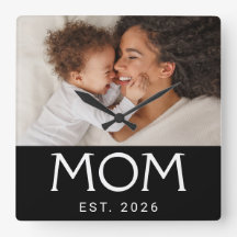 Mama etablierte moderne weiße Typografie Foto