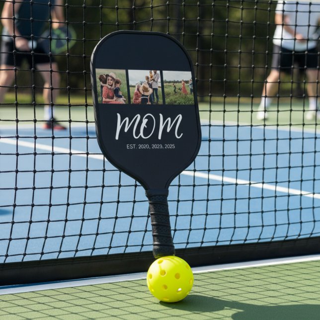 Mama etablierte Modernes, fett formatiertes Schwar Pickleball Schläger (Von Creator hochgeladen)