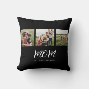 Mama etablierte Modernes Script Black 3 Foto Kissen