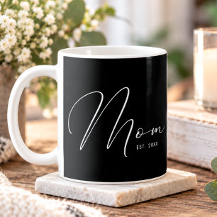Mama etablierte Skript Schwarz Neue Mama Kaffeetasse