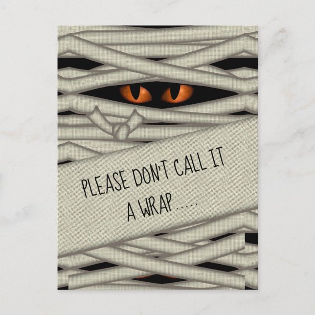 Mama Eyes Halloween Nennen Sie es ein Wrap Orange  Postkarte (Vorderseite)