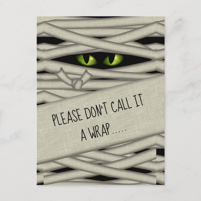 Mama Eyes Halloween Nennen Sie es einen Wrap Green Postkarte (Vorderseite)