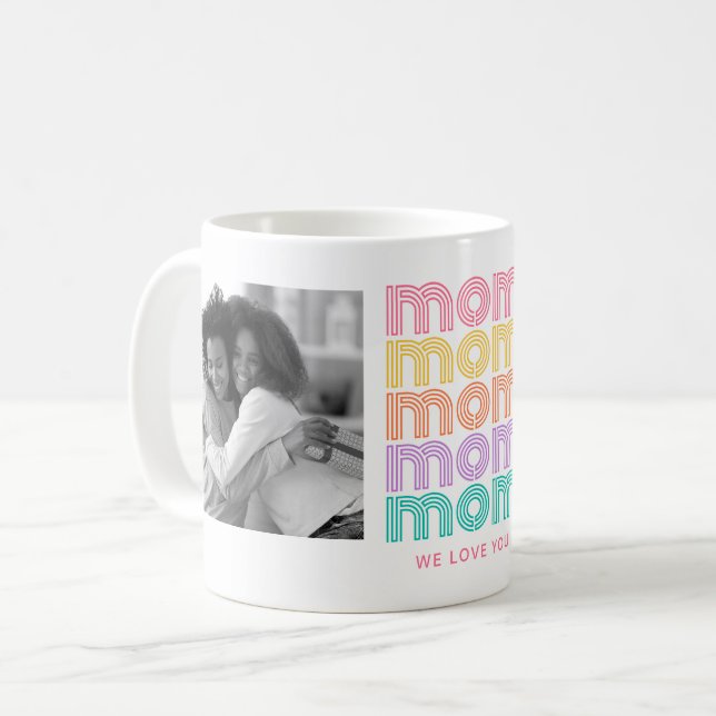 Mama | Farbige Texte und Fotos im Stil der Bright  Kaffeetasse (Vorderseite Links)