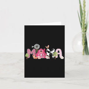 Mama Farm Animal Birthday 1st Family Matching Part Karte