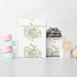 Mama-Faultiere und Babys   Geschenkpapier