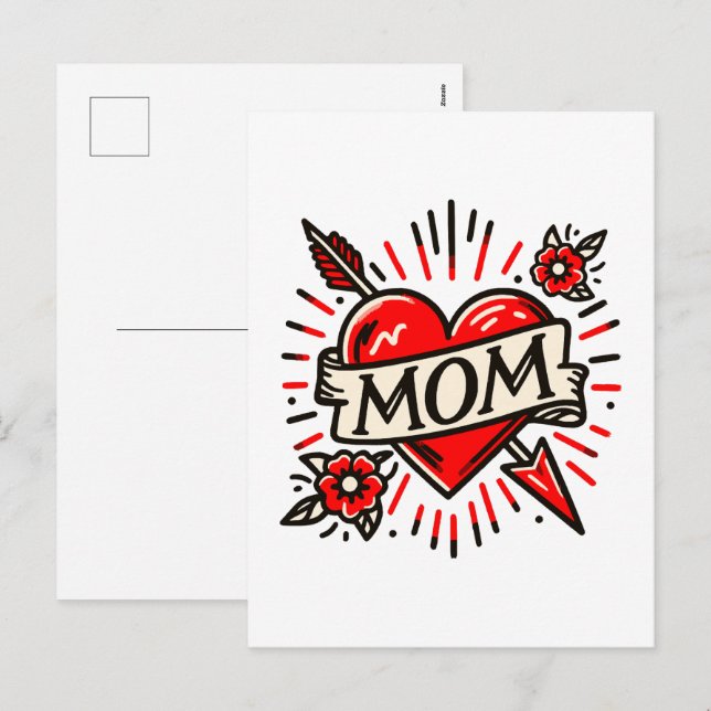 MAMA FEIERTAGSPOSTKARTE (Vorne/Hinten)