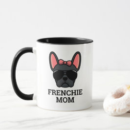 Mama Female Black French Bulldog Frenchie Dog Tasse