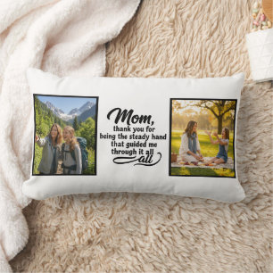 Mama, fester Halt führte mich Schrift 2 Foto Lendenkissen
