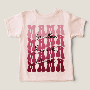 Mama Fête des Mères Noms Enfants Personnalisés Rét