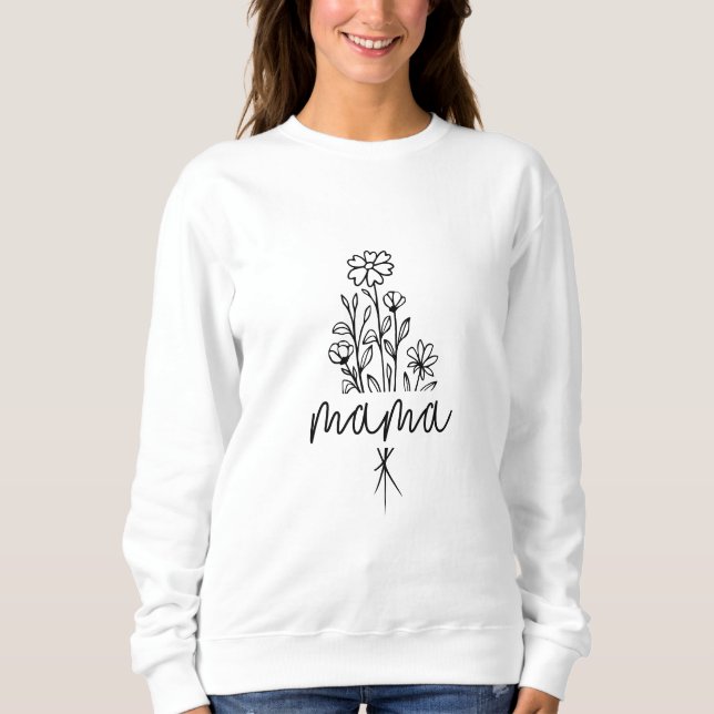 Mama Floral Bouquet Sweatshirt - Komfortables Desi (Vorderseite)