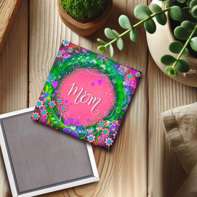 Mama Floral Pink Hübsch Inspirivity Magnet (Von Creator hochgeladen)