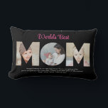 Mama Foto Collage Cutout Muttertag Geburtstag Lendenkissen<br><div class="desc">Feiern Sie mit dieser Mama Foto Collage Design die besonderen Momente mit Ihrer Mutter. Dieses individuell gestaltbare Design eignet sich hervorragend, um ein personalisiertes und herzliches Geschenk für Muttertag und Geburtstag zu schaffen. Zeichnen Sie eine wunderschöne Collage mit dem Wort MAMA, mit wertvollen Momenten, die eine visuelle Reise der wertvollen...</div>