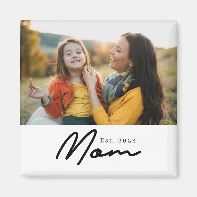 Mama Foto gegründet Magnet (Vorne)