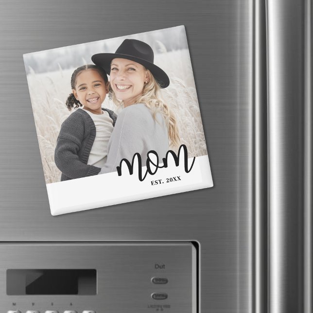 Mama: Foto-Geschenk Magnet (Mom Established Photo Gift magnet)
