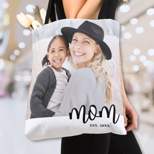 Mama: Foto-Geschenk Tasche (Mom Established Photo Gift Tote Bag)