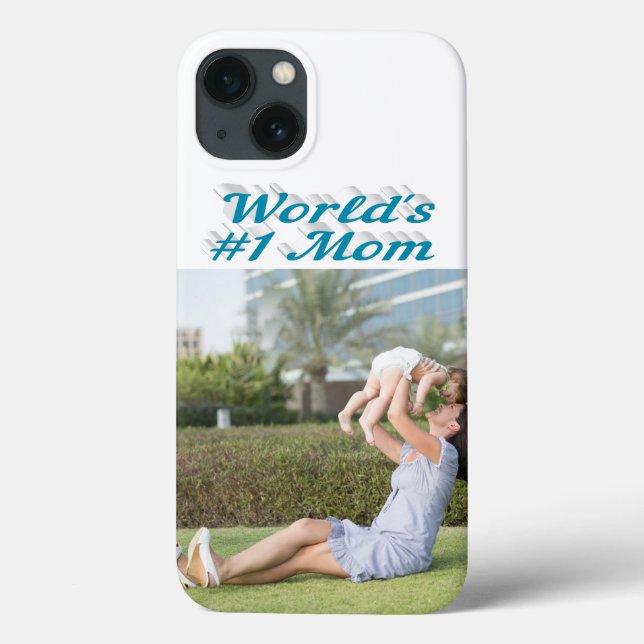 Mama Foto himmelblauer Text iPhone-Hülle Case-Mate iPhone Hülle (Rückseite)