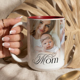 Mama Fotocollage Erstes Muttertags-Andenken Gesche Zweifarbige Tasse