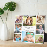Mama FotoCollage Fotoplatte<br><div class="desc">Geben Sie der weltbesten Mutter eine individuelle Collage-Plakette mit mehreren Fotos, die sie jahrelang schätzen und genießen wird. Laden Sie 8 Fotos von Kindern, Familienmitgliedern, Haustieren usw. hoch, personalisieren Sie den Ausdruck "Weltbeste Mama" und ob sie "Mutter", "Mama", etc. heißt, und fügen Sie ihre Kinder- und Haustiernamen hinzu, alles in...</div>