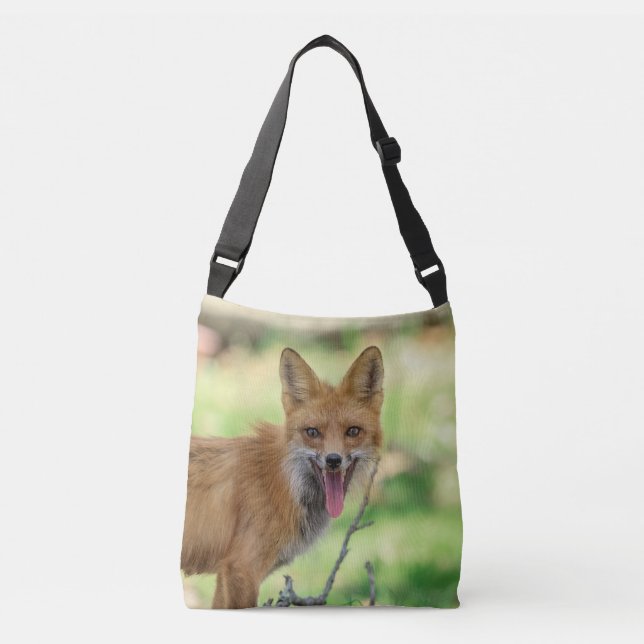 Mama Fox im Hudson Valley Tragetaschen Mit Langen Trägern (Vorderseite)