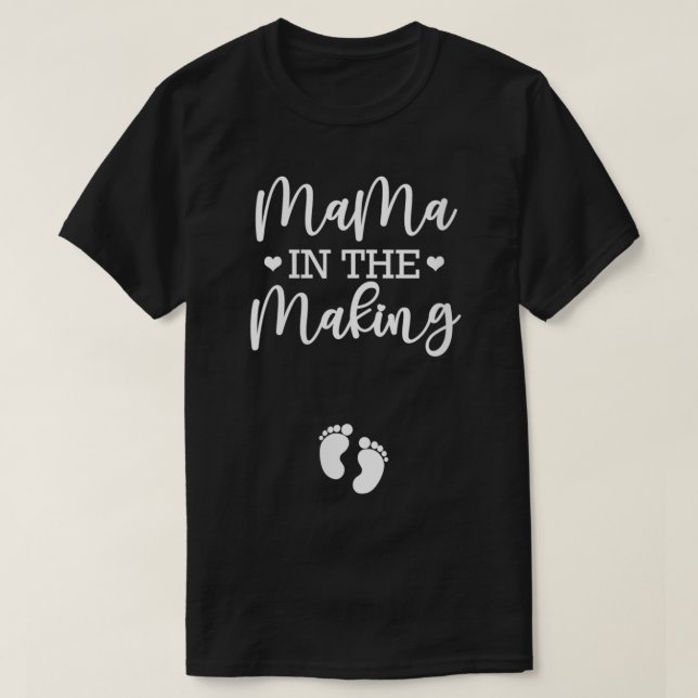 Mama-Frauen in der Ankündigung der Schwangerschaft T-Shirt (Design vorne)